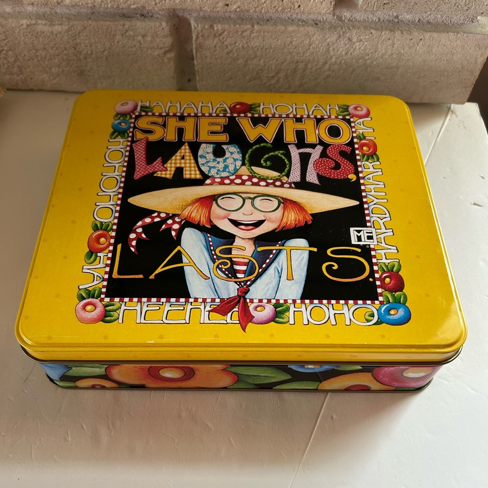 Colorful Tin Box by Mary Engelbreit